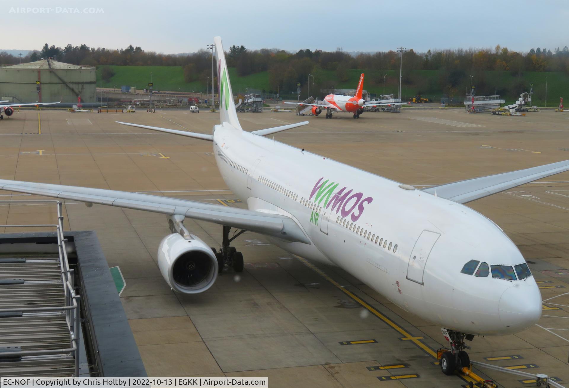 EC-NOF, 2006 Airbus A330-343 C/N 741, Parked on gate at Gatwick