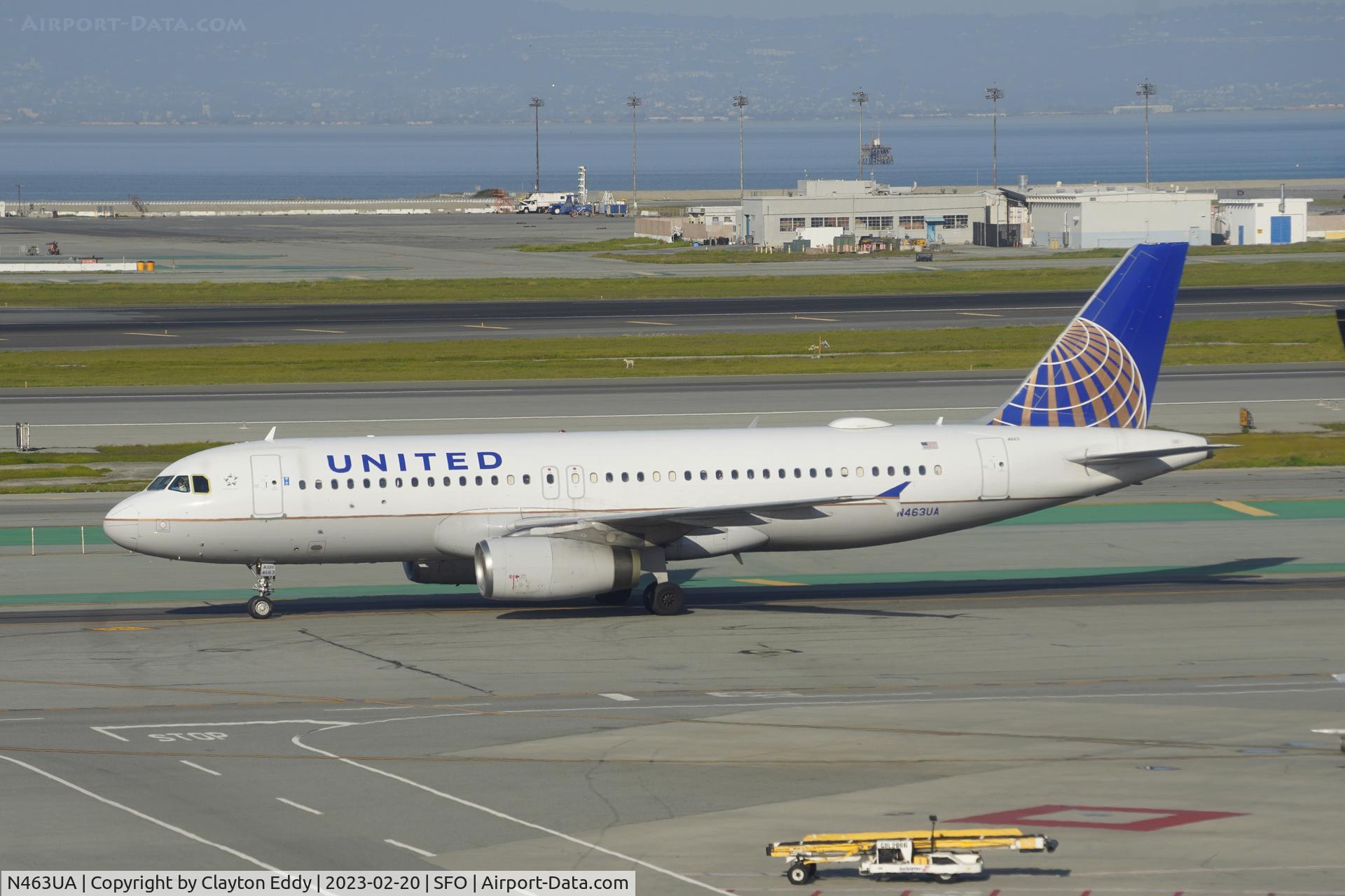 N463UA, 2000 Airbus A320-232 C/N 1282, SFO 2023.