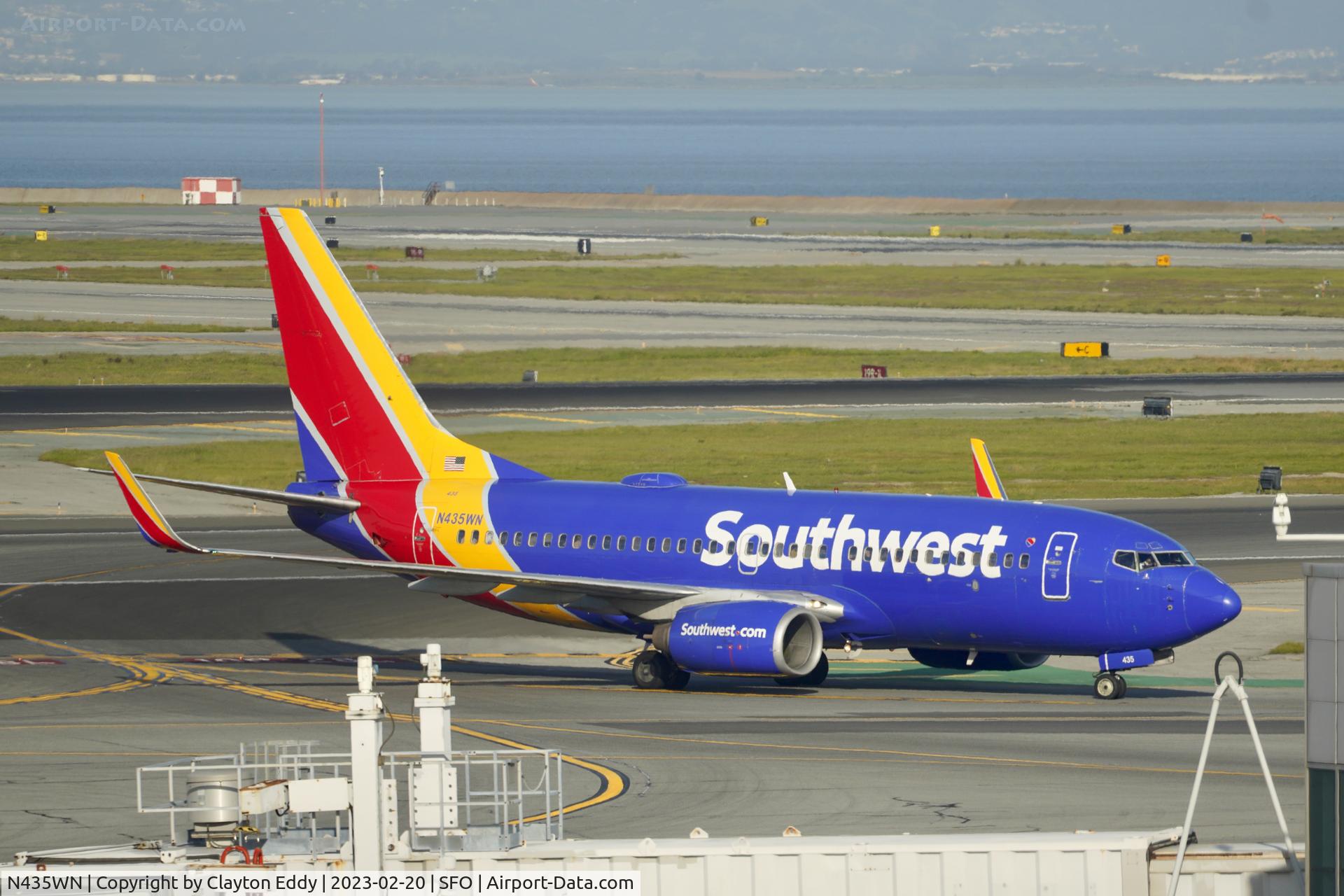 N435WN, 2003 Boeing 737-7H4 C/N 32455, SFO 2023.