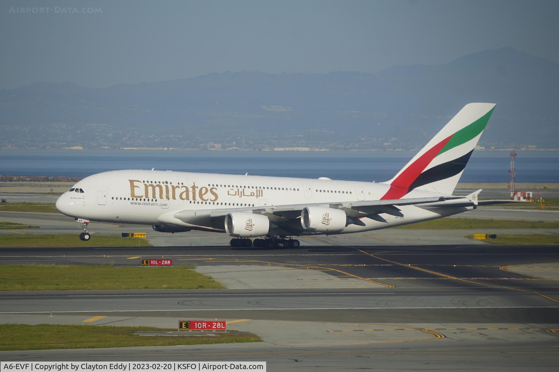 A6-EVF, 2018 Airbus A380-800 C/N 252, SFO 2023.