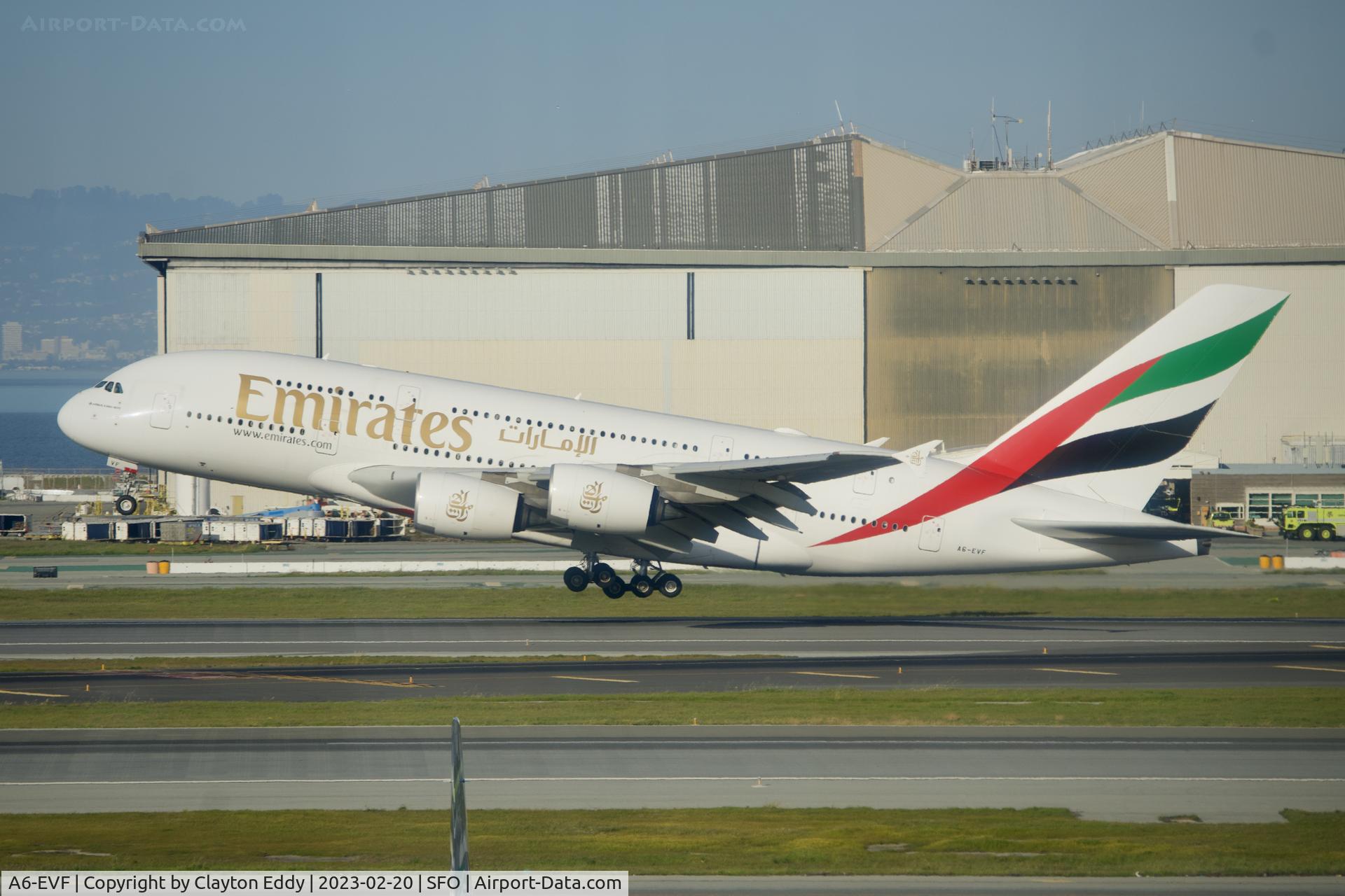 A6-EVF, 2018 Airbus A380-800 C/N 252, SFO 2023.