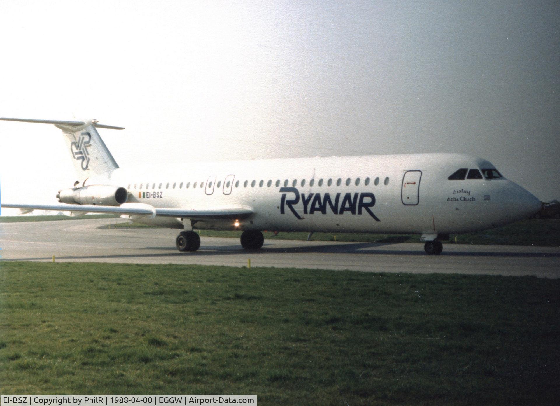 EI-BSZ, 1980 BAC 111-525FT One-Eleven C/N BAC.272, EI-BSZ 1980 BAC 1-11-500 Ryanair LTN