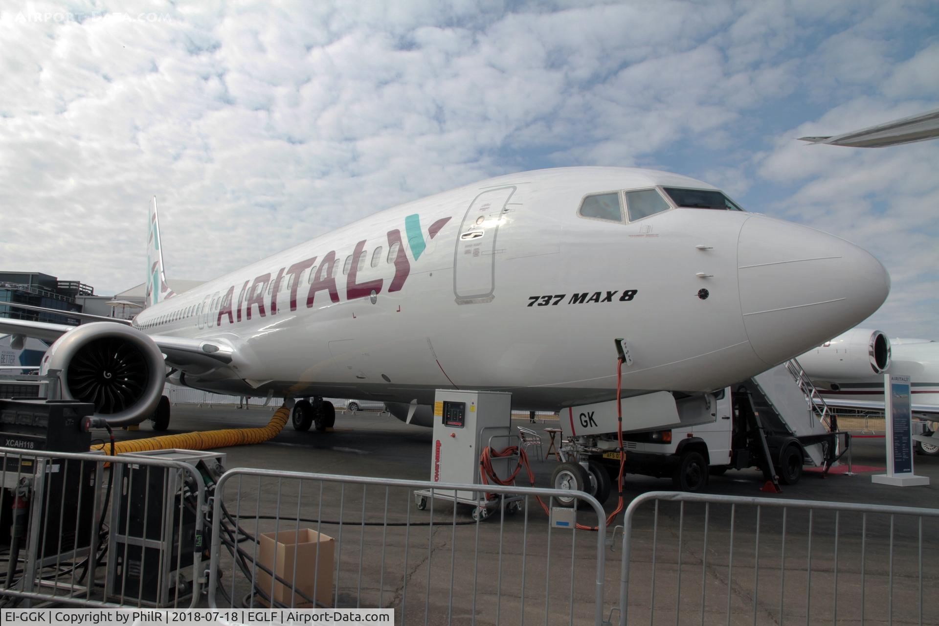 EI-GGK, 2018 Boeing 737-8 MAX C/N 64606, EI-GGK 2018 B737-800 Max Air Italy FIA