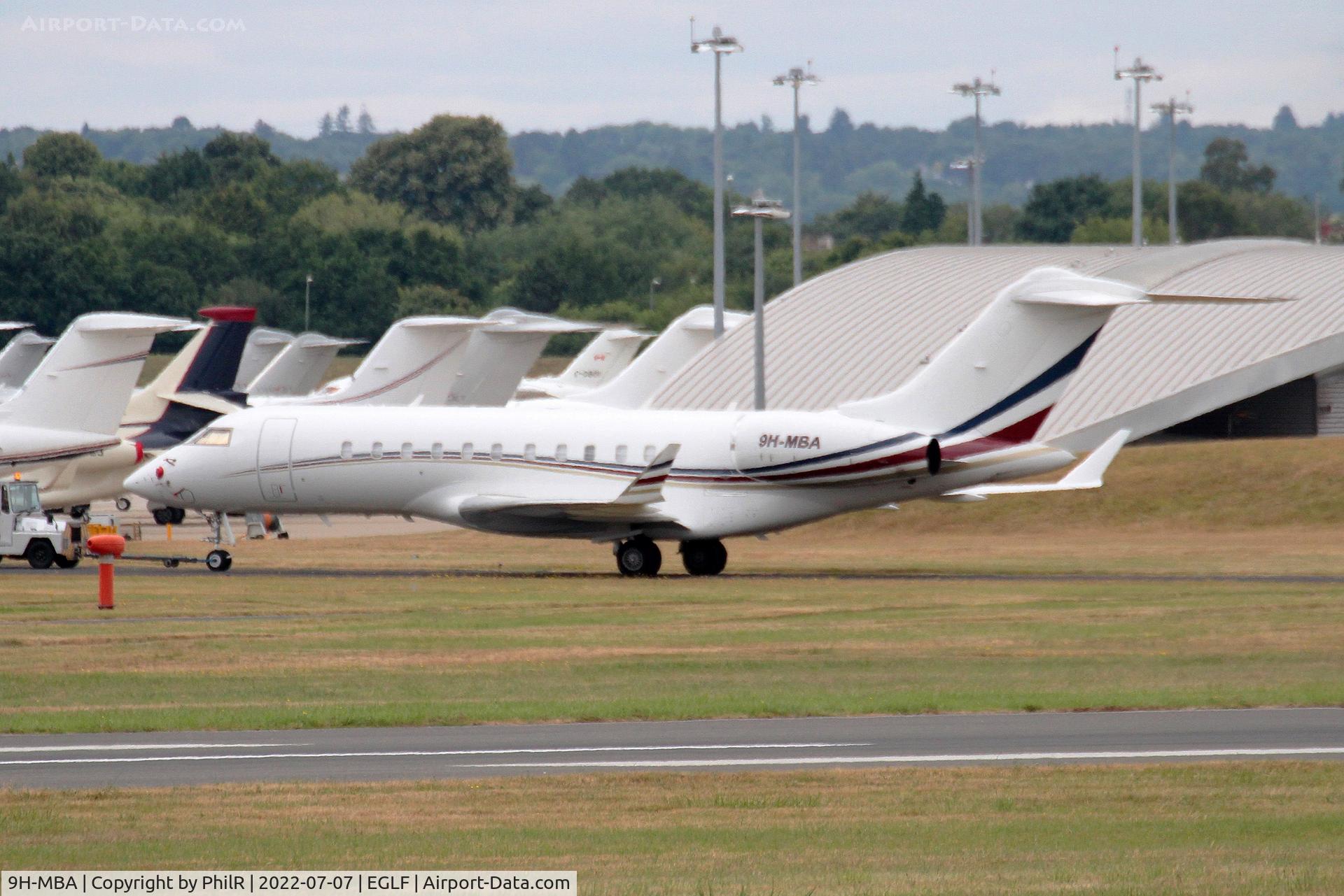 9H-MBA, 2005 Bombardier BD-700-1A11 Global 5000 C/N 9186, 9H-MBA 2005 Bombardier Global 5000 Farnborough