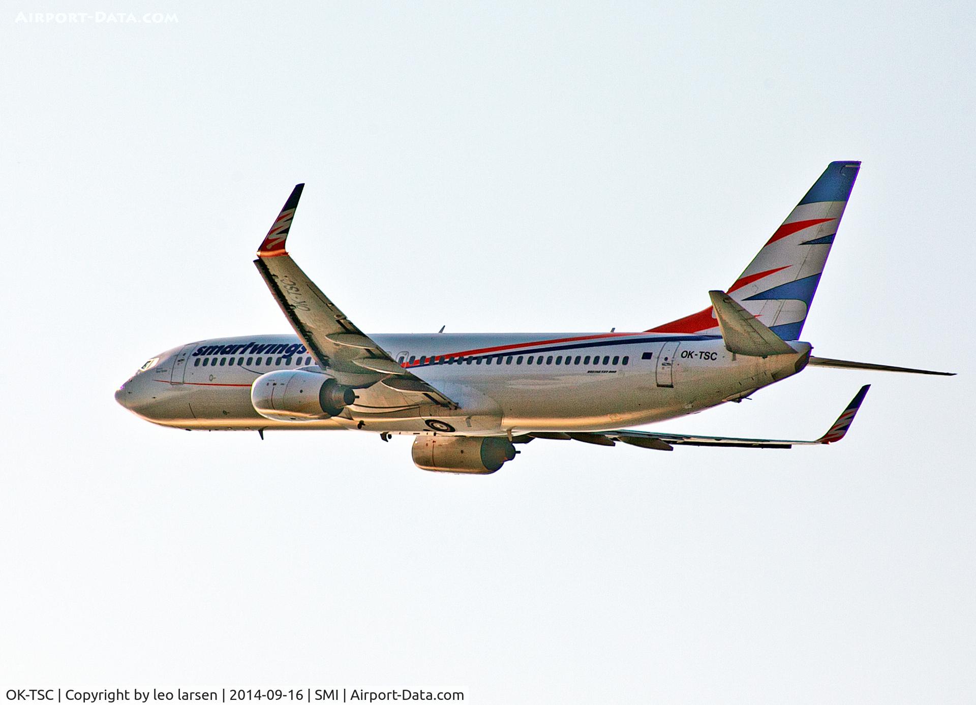 OK-TSC, 2007 Boeing 737-8FH C/N 35093, Samos 16.9.2014