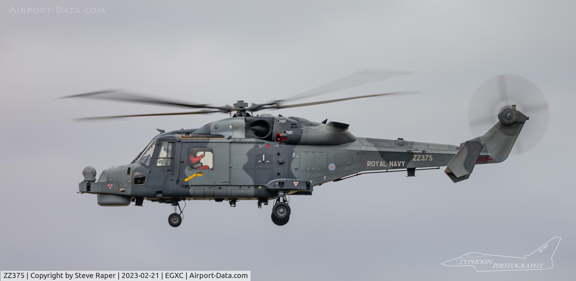 ZZ375, 2013 AgustaWestland AW-159 Wildcat HMA.2 C/N 494, Arrival to Coningsby