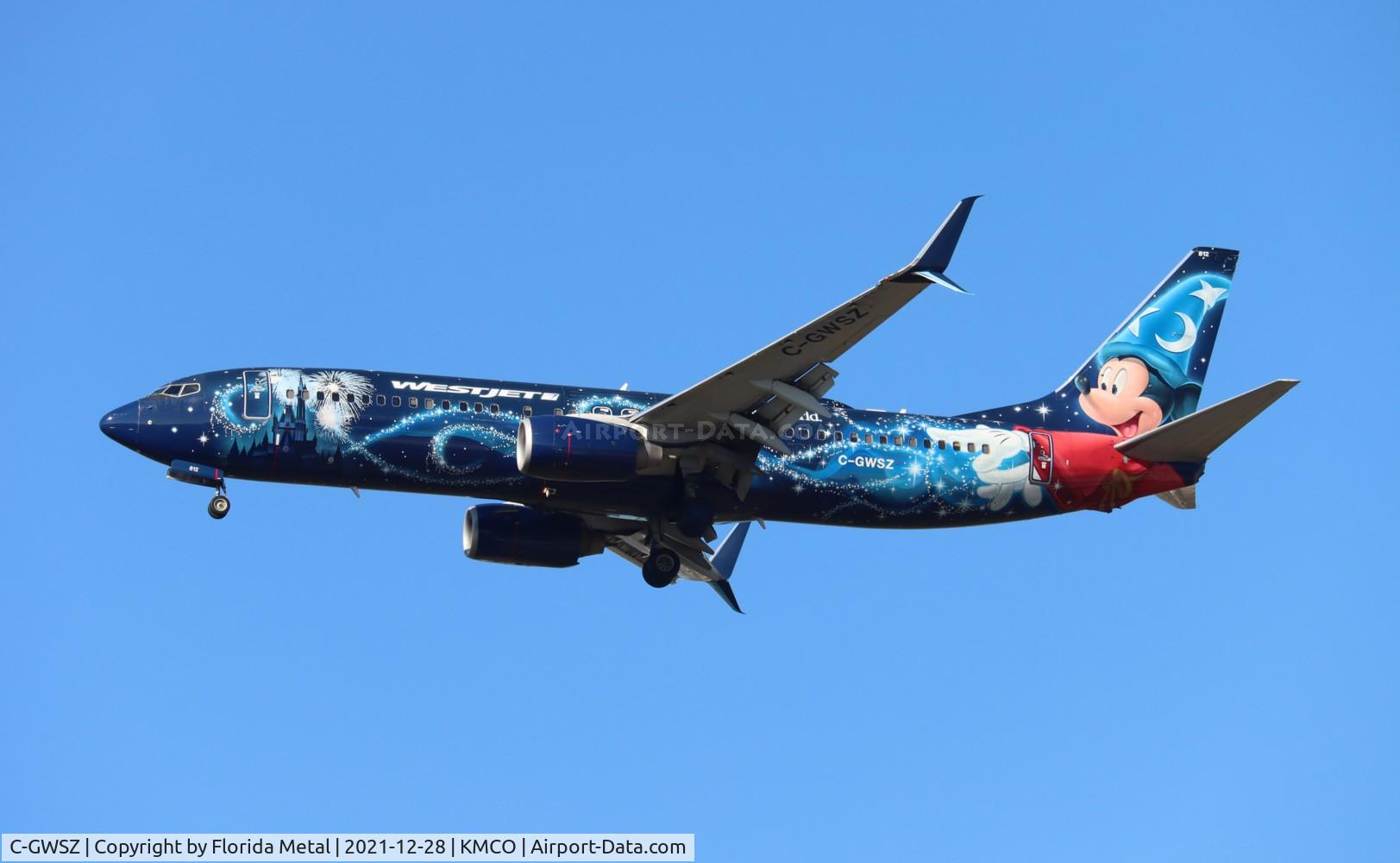 C-GWSZ, 2010 Boeing 737-8CT C/N 37092, Disney Sorcerer WestJet 737-800 zx