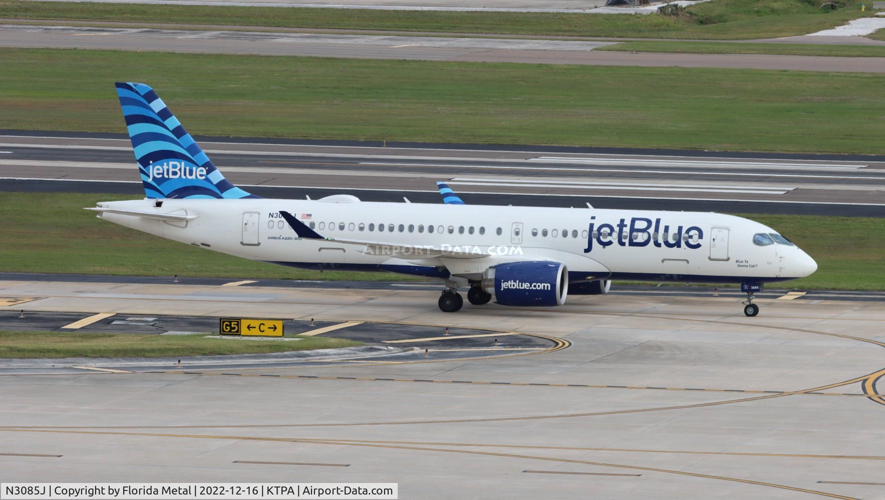 N3085J, 2021 Airbus A220-300 C/N 55132, TPA 2022