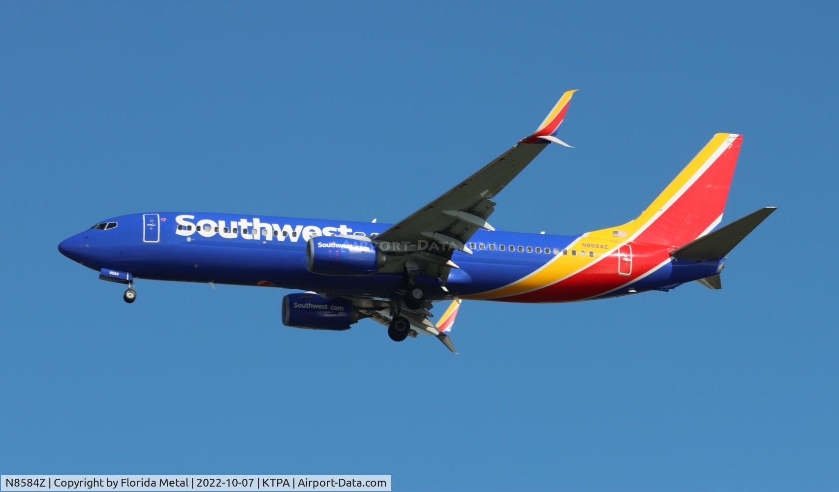 N8584Z, 2018 Boeing 737-8H4 C/N 64800, TPA 2022
