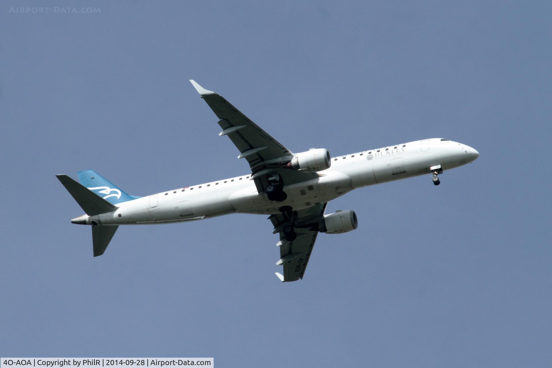 4O-AOA, 2008 Embraer 195LR (ERJ-190-200LR) C/N 19000180, 40-AOA 2008 ERJ-190-200LR Montenegro Airlines Kingsfold Rally