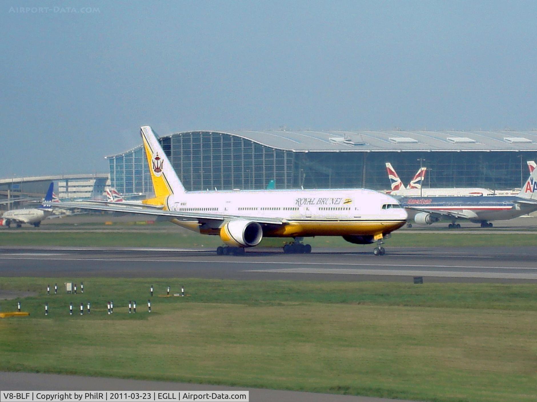 V8-BLF, 2001 Boeing 777-212/ER C/N 30869, V8-BLF 2001 Boeing 777-200 Royal Brunei LHR