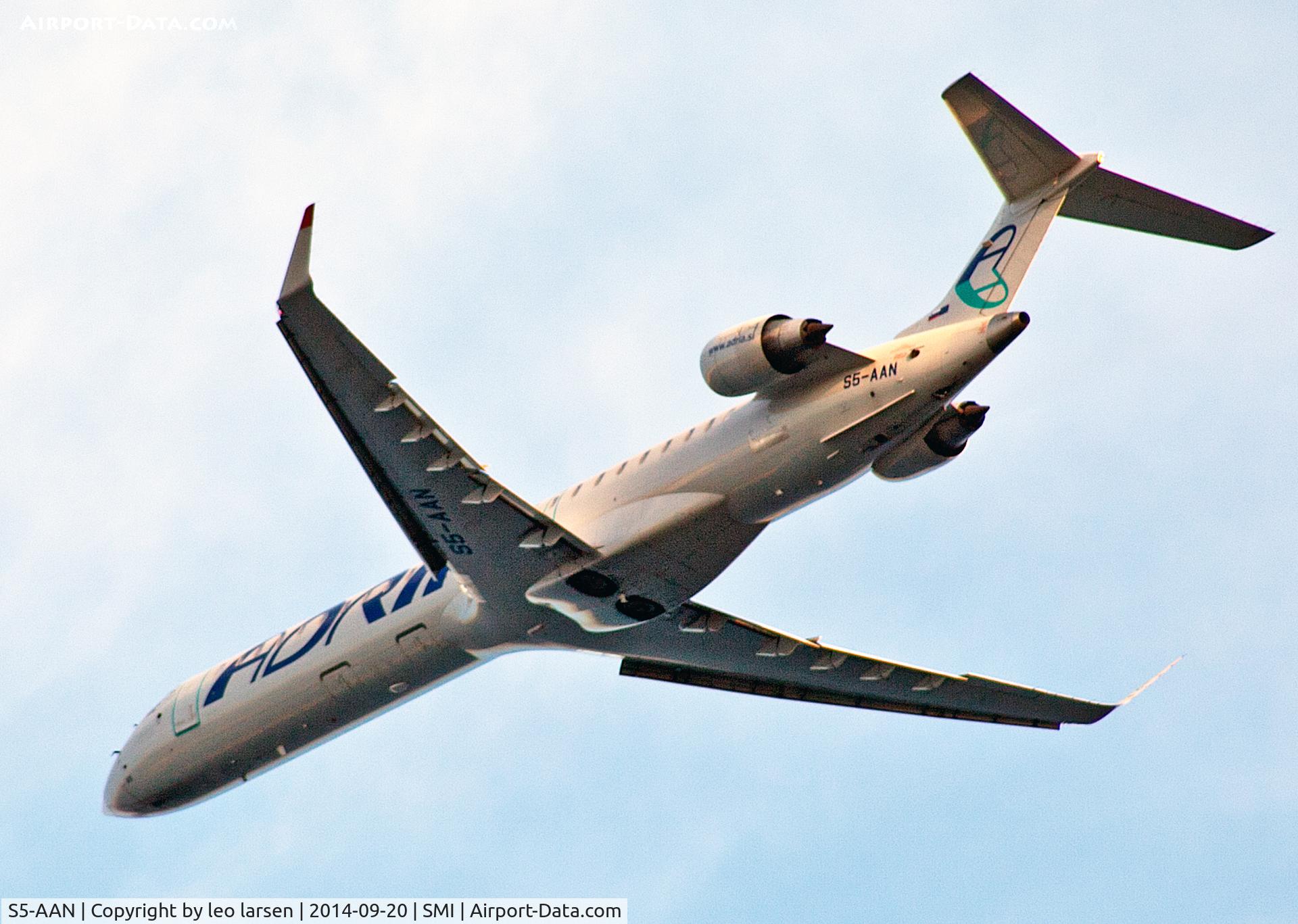 S5-AAN, 2008 Bombardier CRJ-900 NG (CL-600-2D24) C/N 15207, Samos 20.9.2014