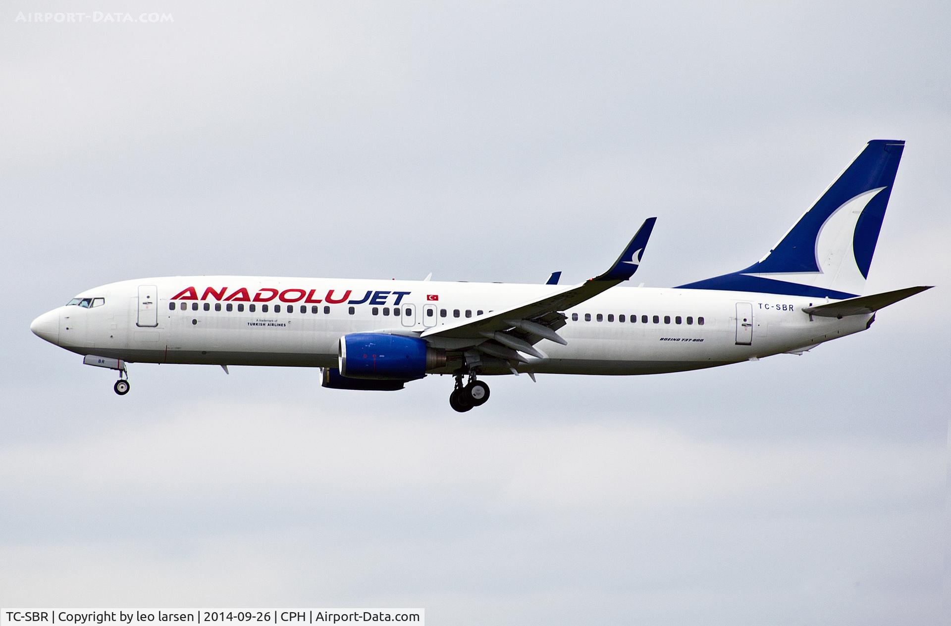 TC-SBR, 2006 Boeing 737-86N C/N 32693, Copenhagen 26.9.2014