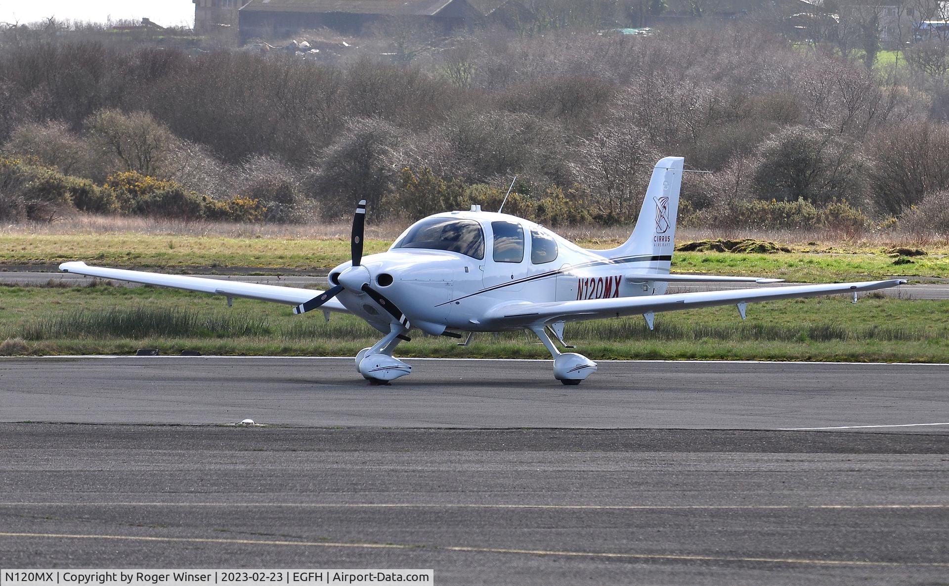 N120MX, 2015 Cirrus SR20 C/N 2281, Visiting SR20 shortly after arriving from Retford Gamston Airport.