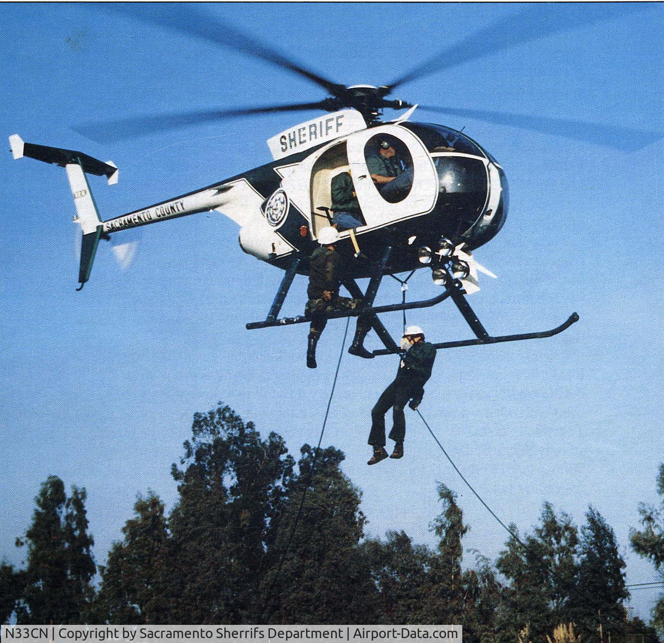 N33CN, 1977 Hughes 369D C/N 670150D, Sacramento Sheriffs Department