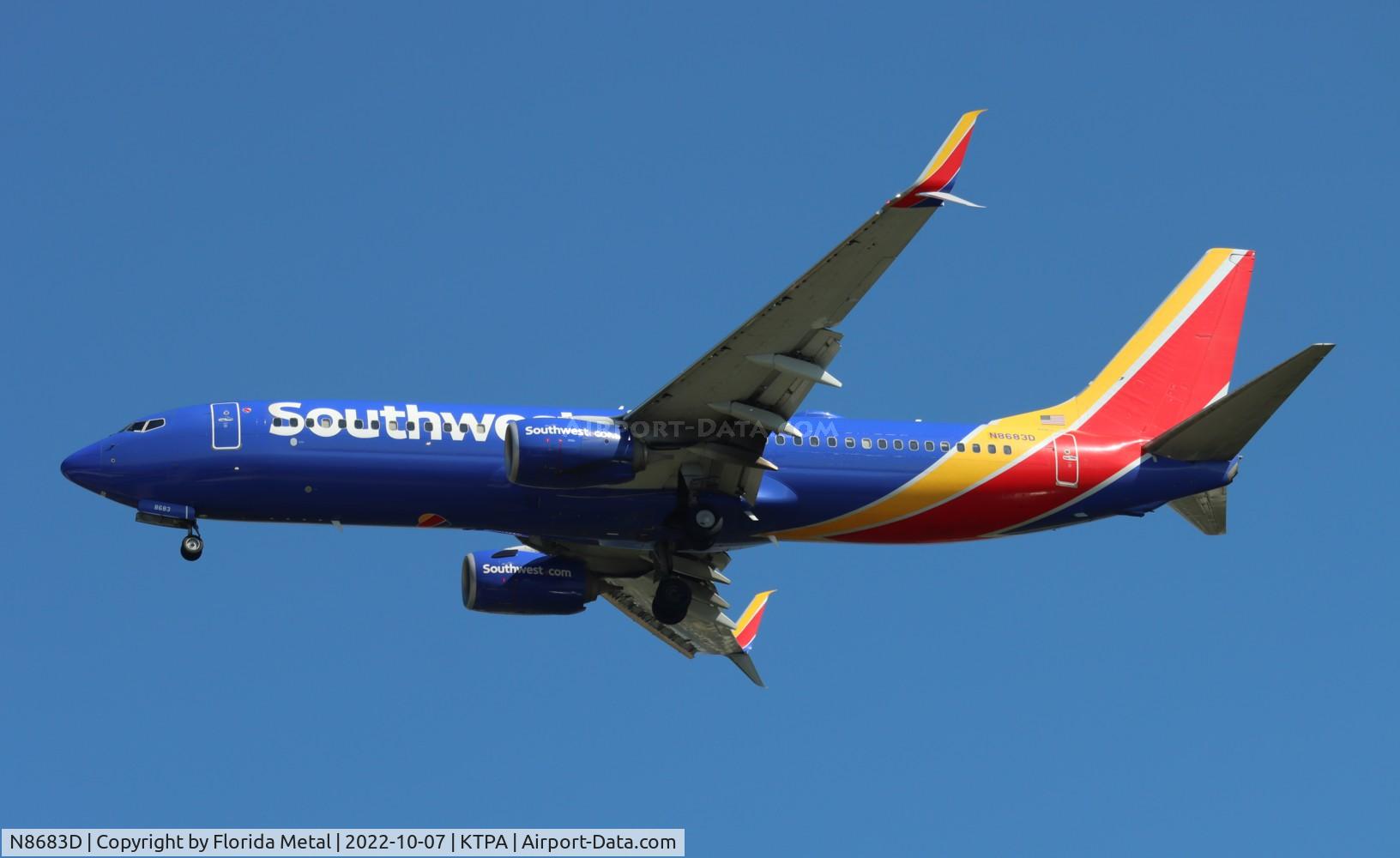 N8683D, 2016 Boeing 737-8H4 C/N 36738, TPA 2022