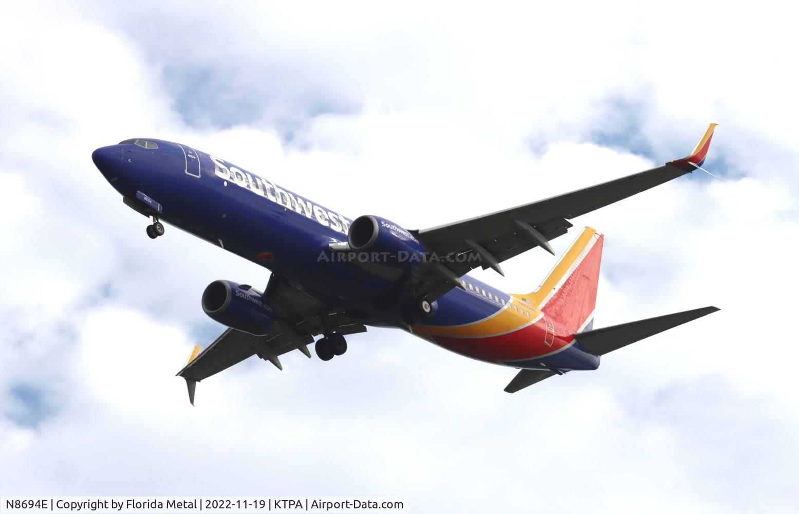 N8694E, 2016 Boeing 737-8H4 C/N 36661, TPA 2022