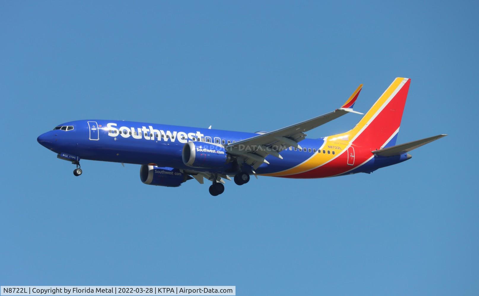 N8722L, 2018 Boeing 737-8 MAX C/N 37019, TPA 2022