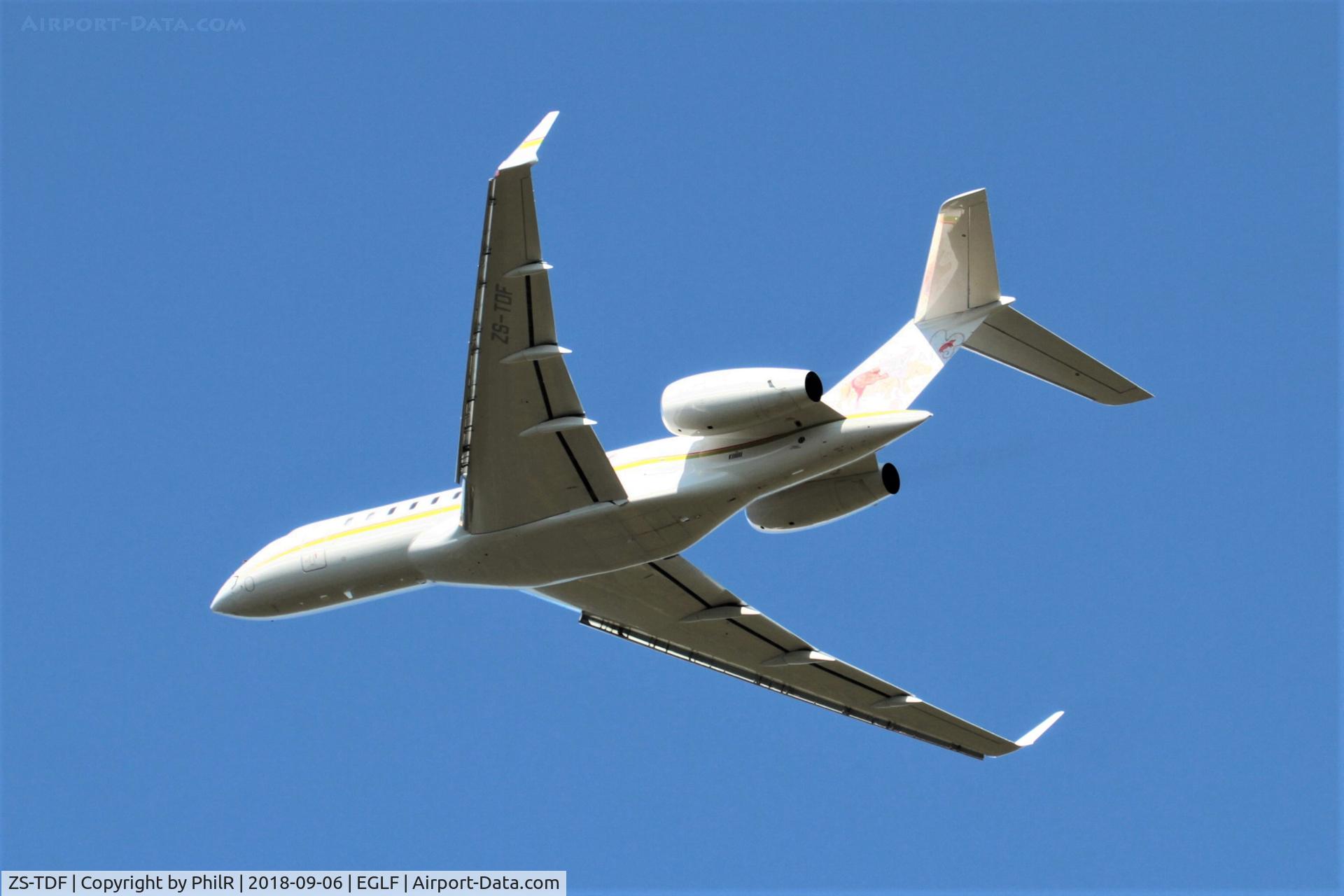 ZS-TDF, 2014 Bombardier BD-700-1A10 Global 6000 C/N 9603, ZS-TDF 2014 Bombardier Global 6000 Farnborough