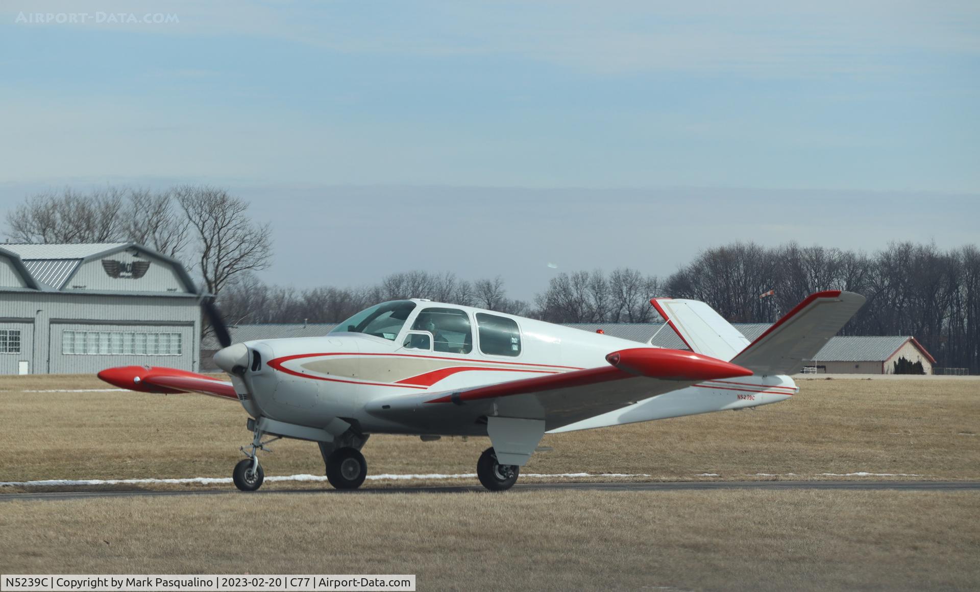 N5239C, 1950 Beech B35 C/N D-2630, Beech B35