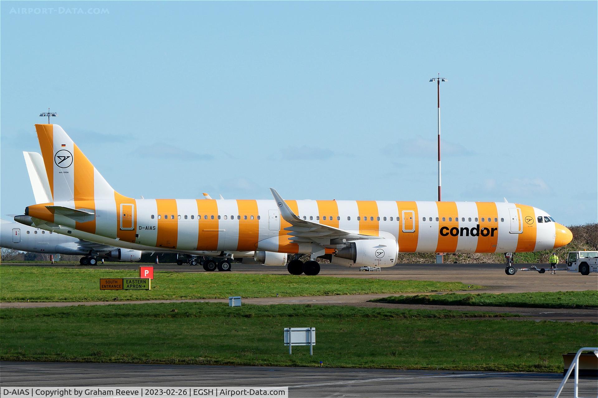 D-AIAS, 1989 Airbus A300B4-603 C/N 553, Parked at Norwich.