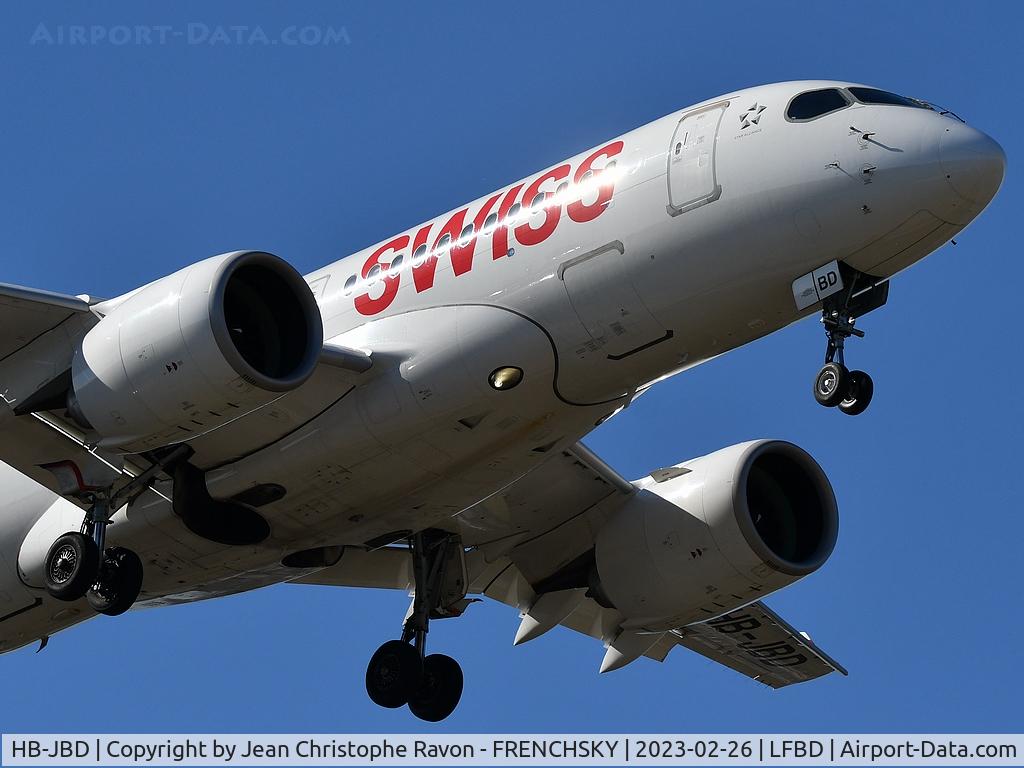 HB-JBD, 2016 Bombardier CSeries CS100 (BD-500-1A10) C/N 50013, Zurich (ZRH)	Bordeaux (BOD)	LX550