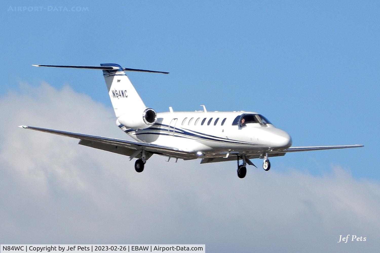 N84WC, 2019 Cessna 525B CitationJet CJ3+ C/N 525B-0576, Landing at Antwerp Airport.