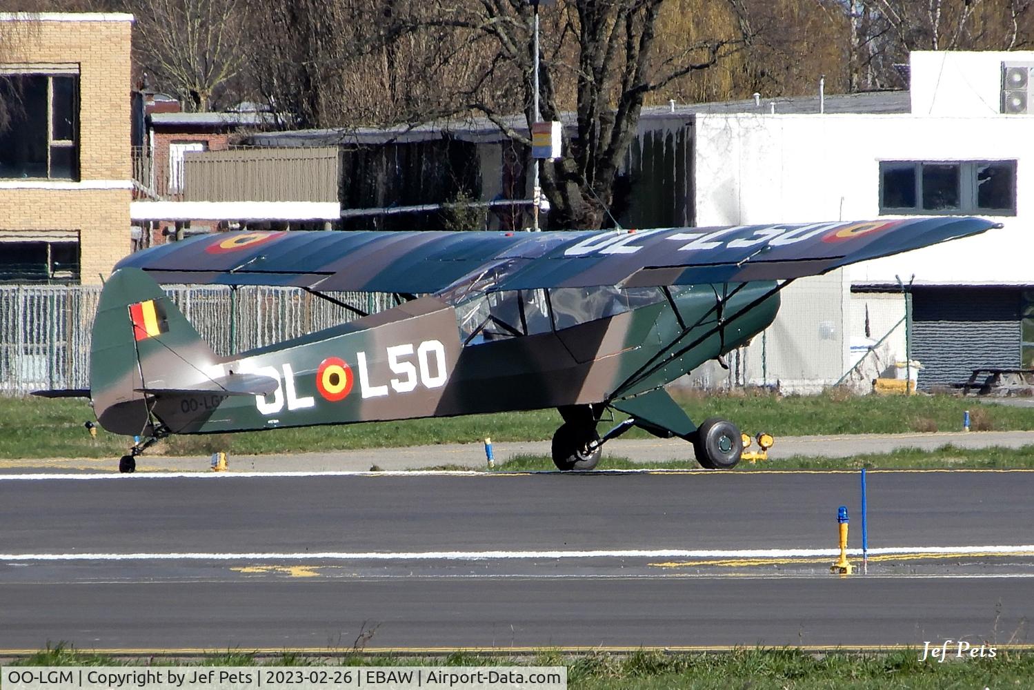 OO-LGM, 1953 Piper PA-15-150 Super Cub Vagabond C/N 18-3224, At Antwerp Airport.