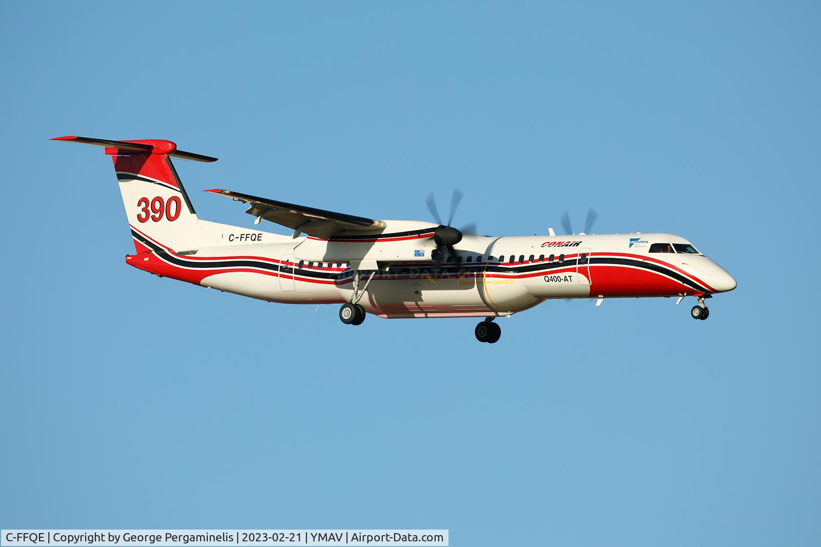 C-FFQE, 2010 Bombardier DHC-8-402 Dash 8 C/N 4325, Returning from a fire fighting sortie.