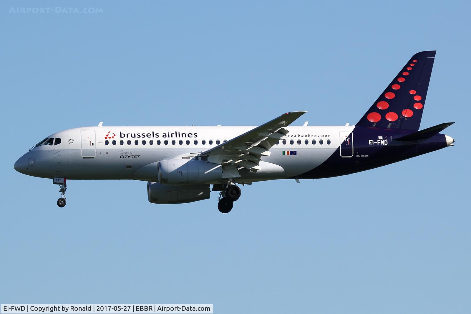 EI-FWD, 2016 Sukhoi Superjet 100 C/N 95105, at bru
