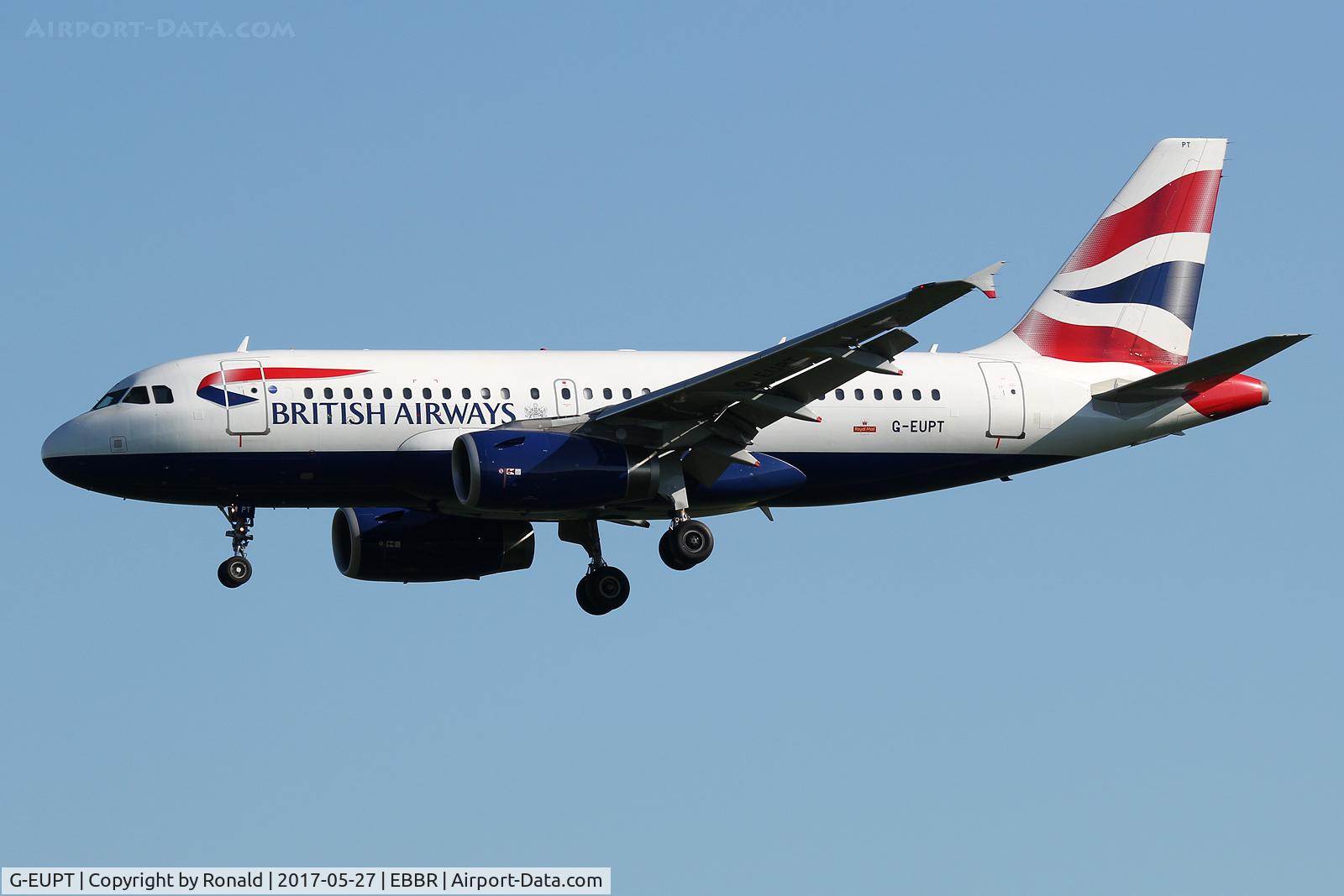 G-EUPT, 2000 Airbus A319-131 C/N 1380, at bru