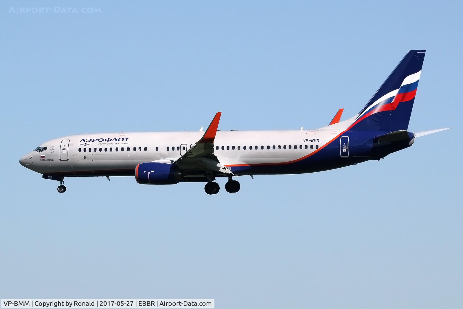 VP-BMM, 2017 Boeing 737-800 C/N 44439, at bru