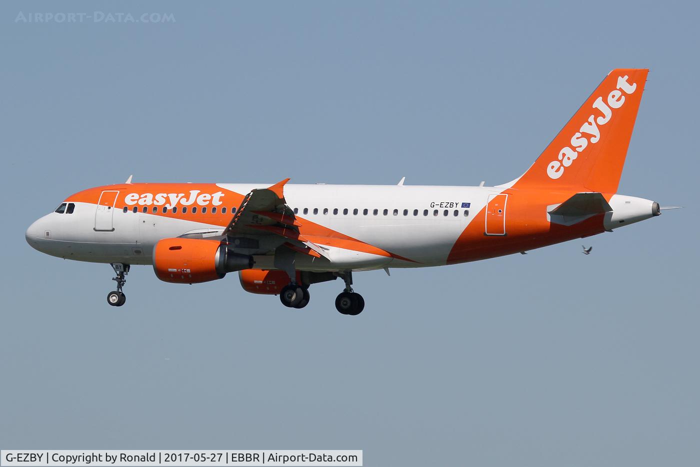 G-EZBY, 2007 Airbus A319-111 C/N 3176, at bru
