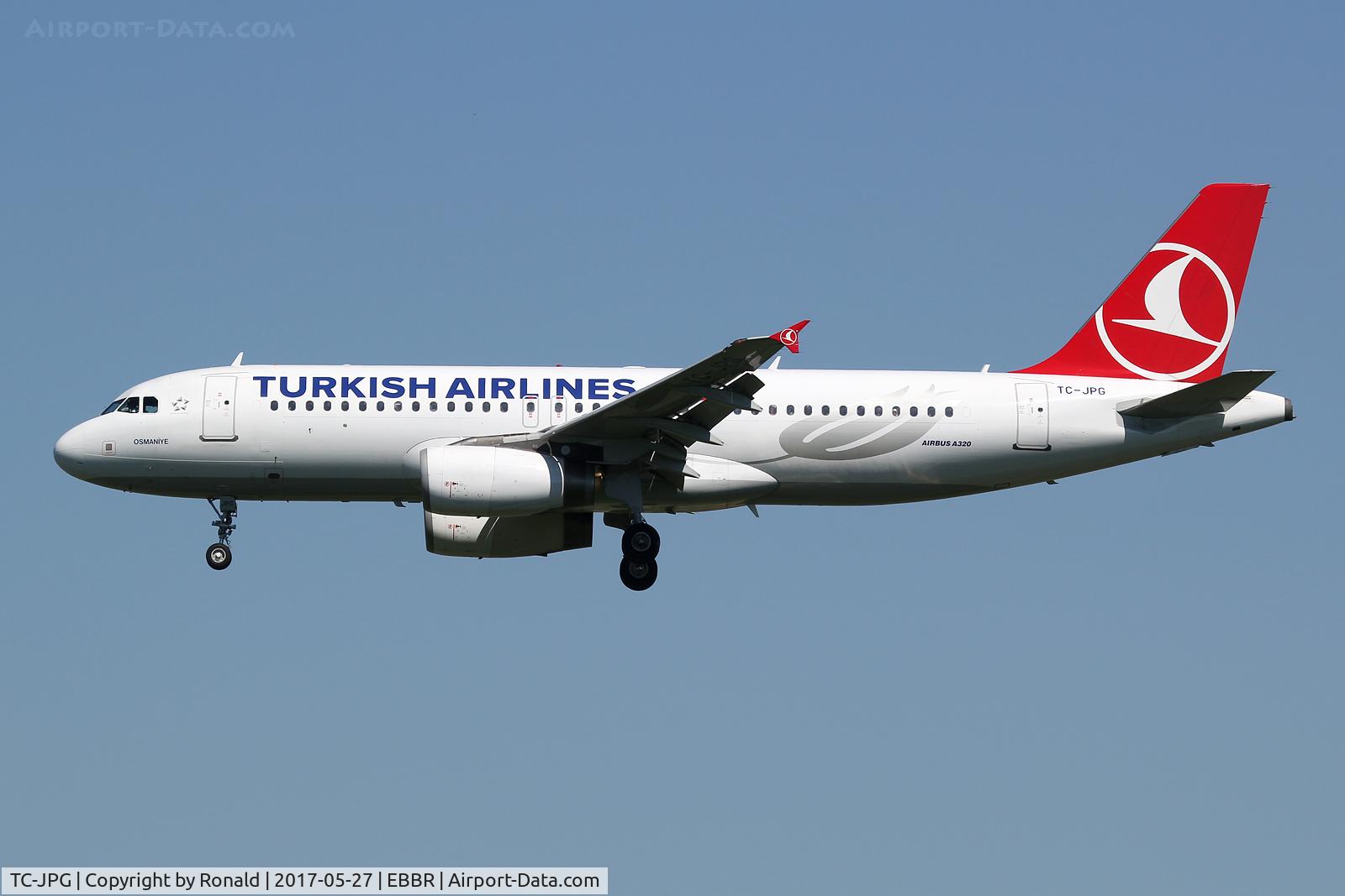 TC-JPG, 2007 Airbus A320-232 C/N 3010, at bru