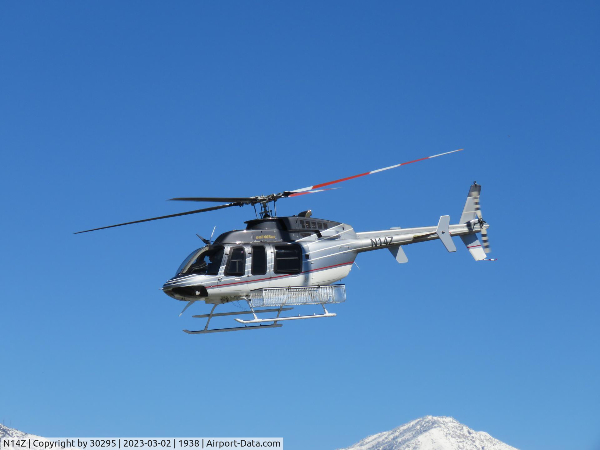 N14Z, 2017 Bell 407GXP C/N 54704, Going west
