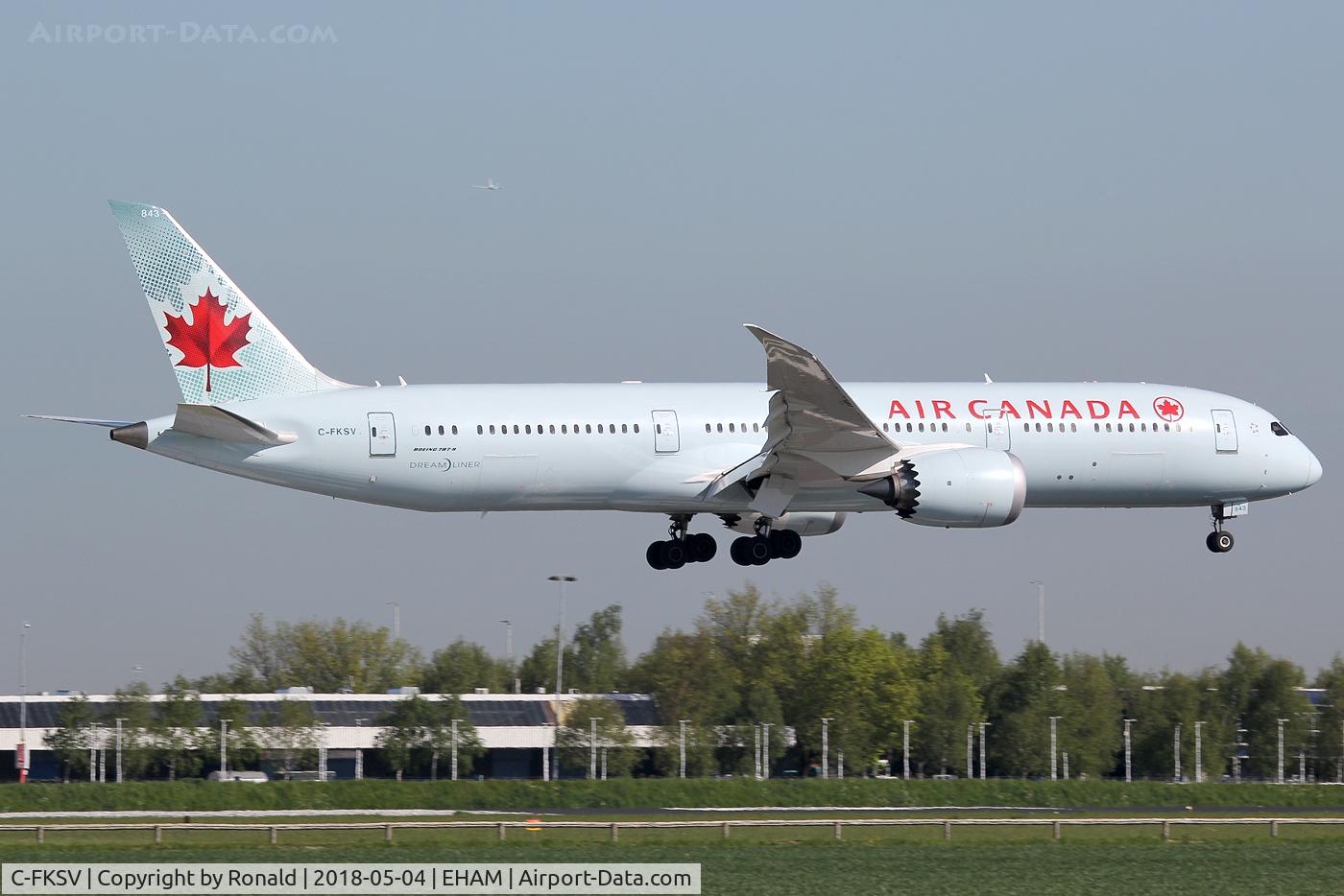 C-FKSV, 2016 Boeing 787-9 Dreamliner C/N 37170, at spl