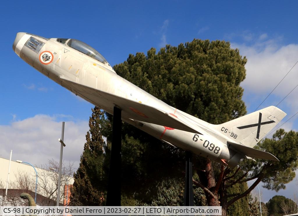 C5-98, 1955 North American F-86F Sabre C/N 227-167, On display inside the air base at Torrejon.