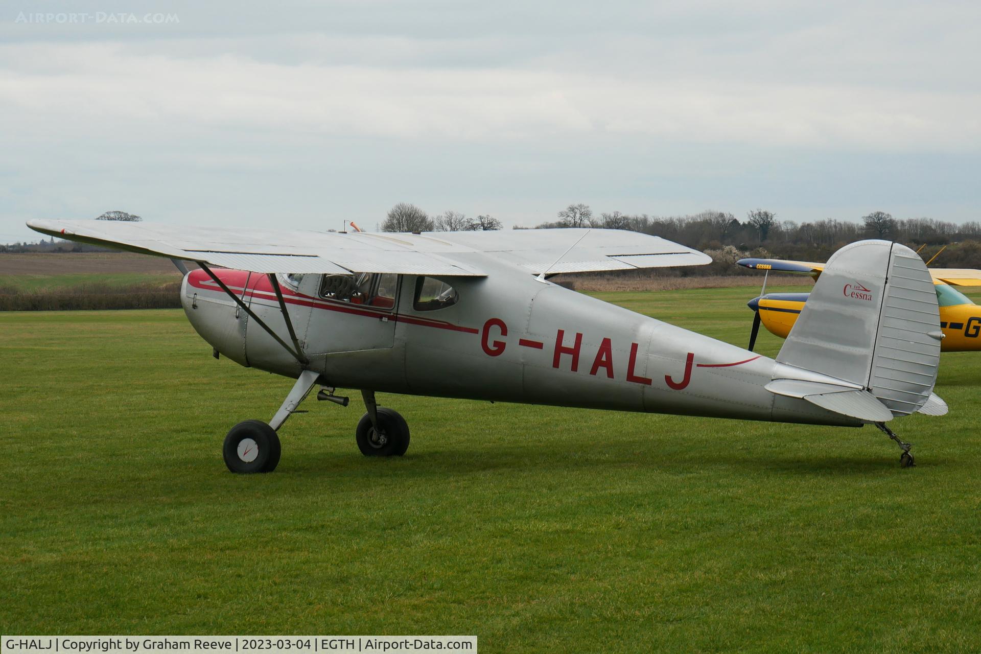G-HALJ, 1946 Cessna 140 C/N 8336, Parked at Old Warden.