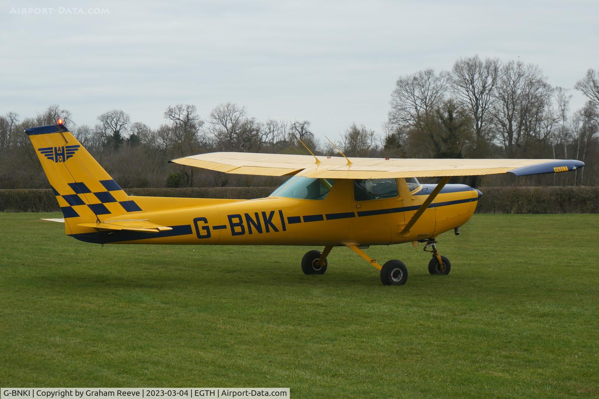 G-BNKI, 1978 Cessna 152 C/N 152-81765, Just landed at Old Warden.