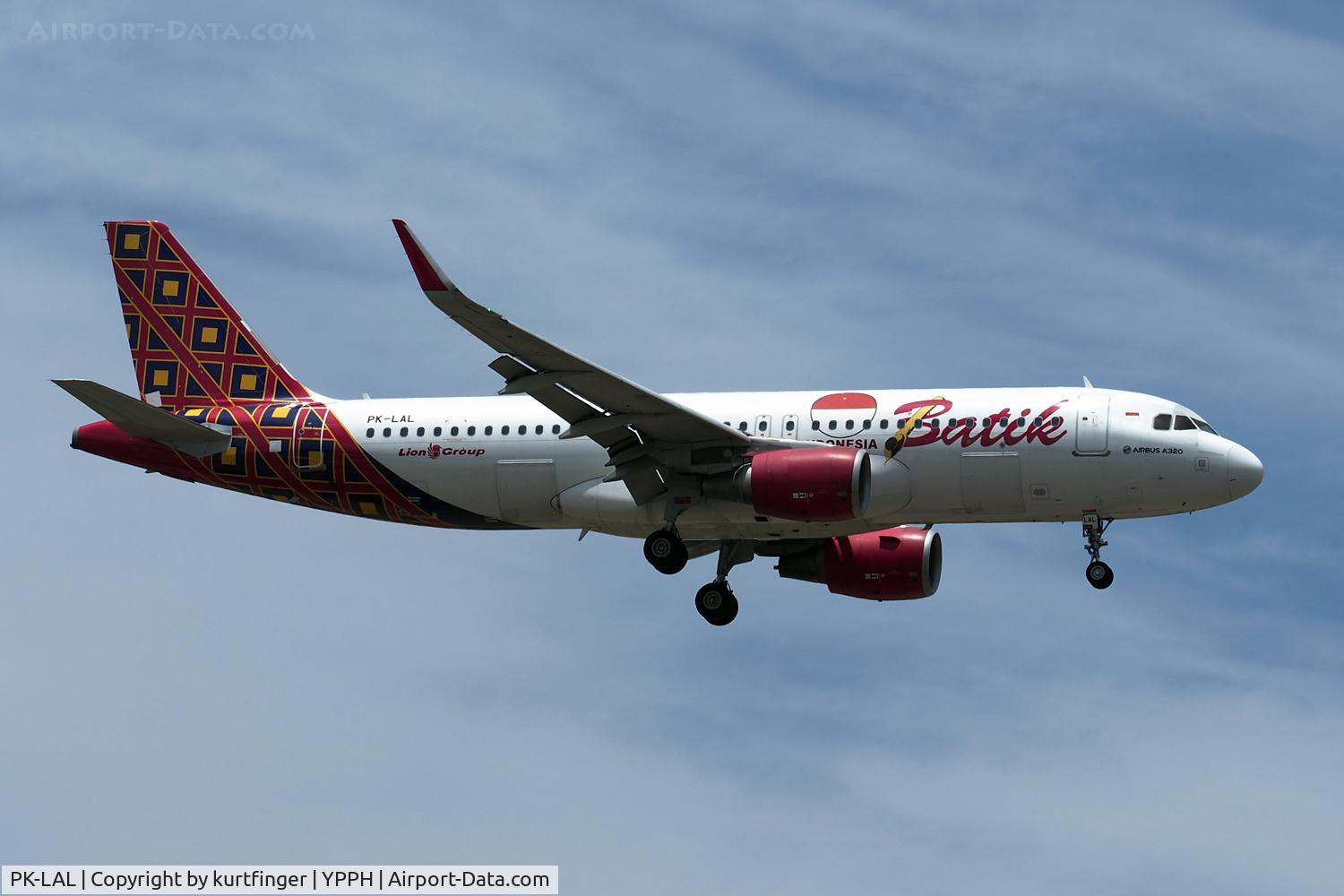 PK-LAL, 2015 Airbus A320-214 C/N 6505, Airbus A320-214 cn 6505. Batik Air PK-LAL final rwy 21 YPPH 31 December 2022