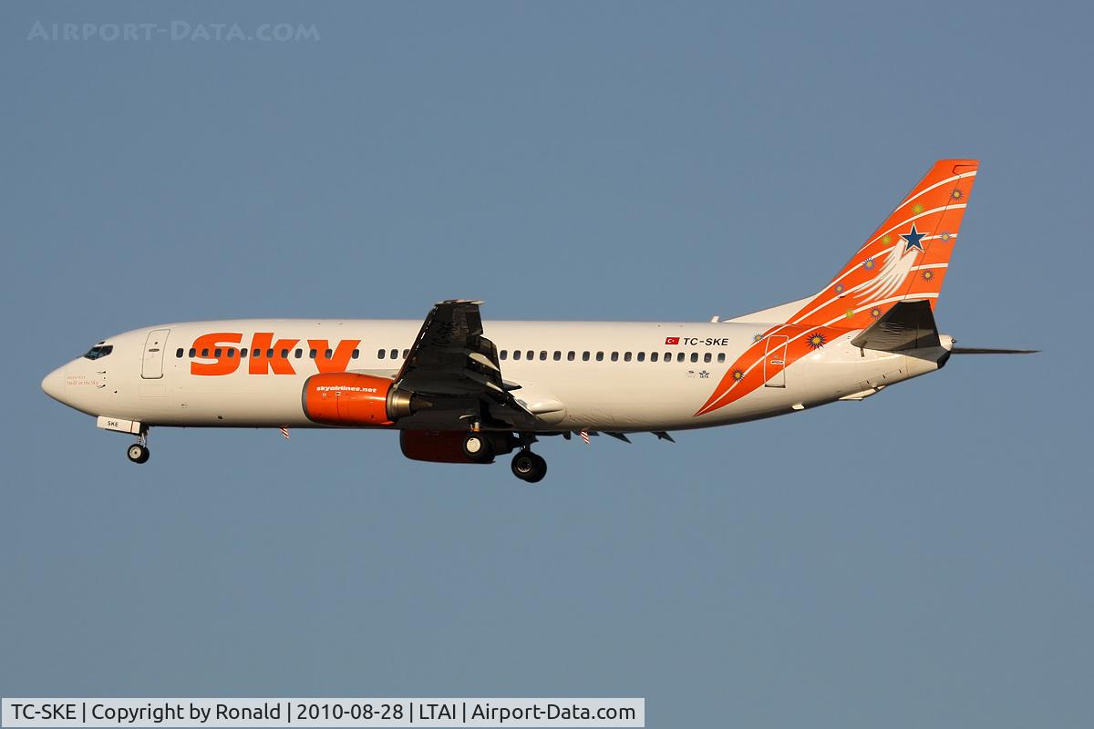 TC-SKE, 1992 Boeing 737-4Q8 C/N 25163, at ayt