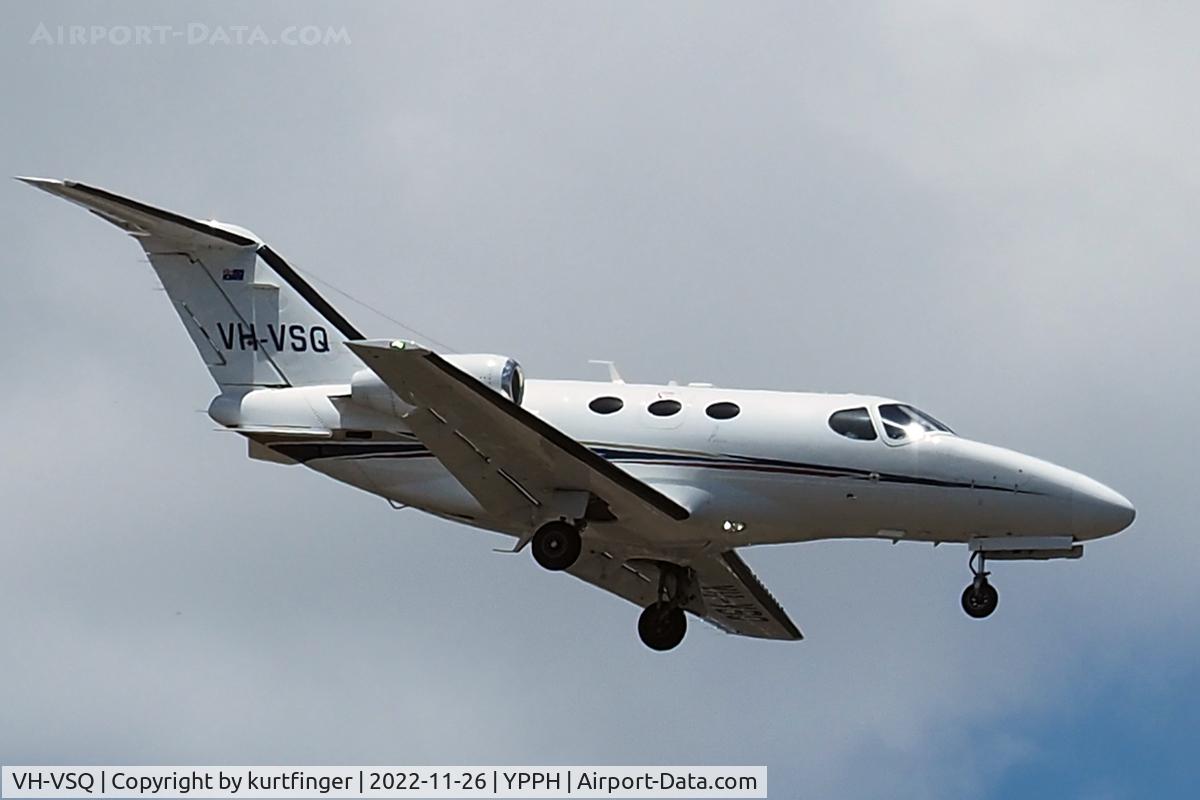 VH-VSQ, 2010 Cessna 510 Citation Mustang Citation Mustang C/N 510-0358, Cessna 510 Citation Mustang cn 510-0350. VH-VH-VSQ final R21 YPPH 26 November 2022
