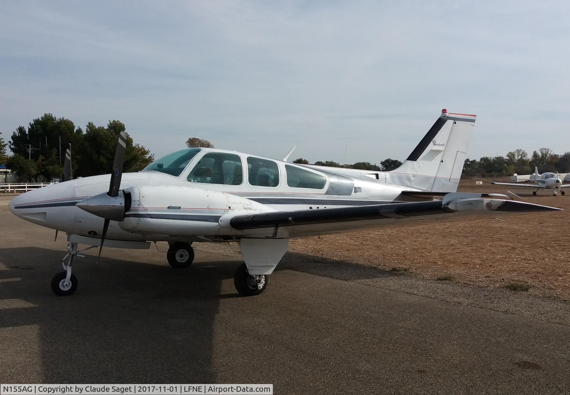 N155AG, 1980 Beech 95-B55 Baron C/N TC2311, Pic taken at LFNE