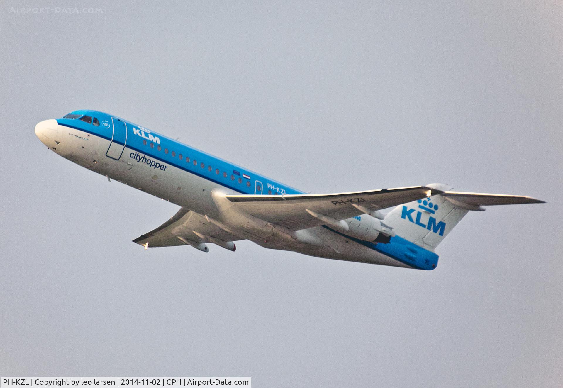 PH-KZL, 1995 Fokker 70 (F-28-0070) C/N 11536, Copenhagen 2.11.2013