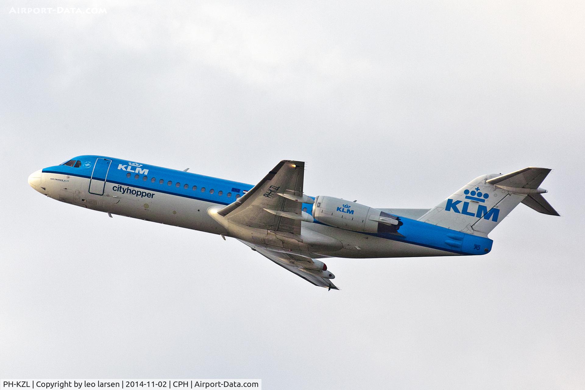 PH-KZL, 1995 Fokker 70 (F-28-0070) C/N 11536, Copenhagen 2.11.2014