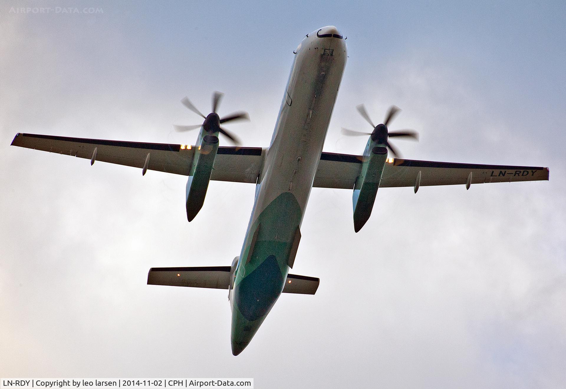 LN-RDY, 2002 De Havilland Canada DHC-8-402Q Dash 8 C/N 4062, Copenhagen 2.11.2014