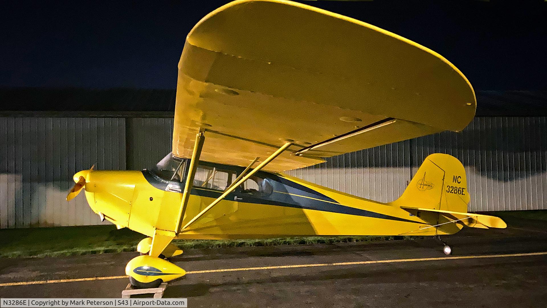 N3286E, 1947 Aeronca 11AC Chief C/N 11AC-1657, 2022 Photo after a oil change for the winter months