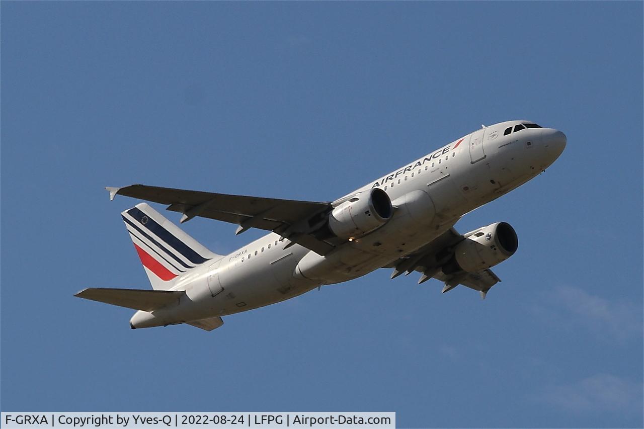 F-GRXA, 2001 Airbus A319-111 C/N 1640, Airbus A319-111, Take off rwy 09R, Roissy Charles De Gaulle airport (LFPG-CDG)
