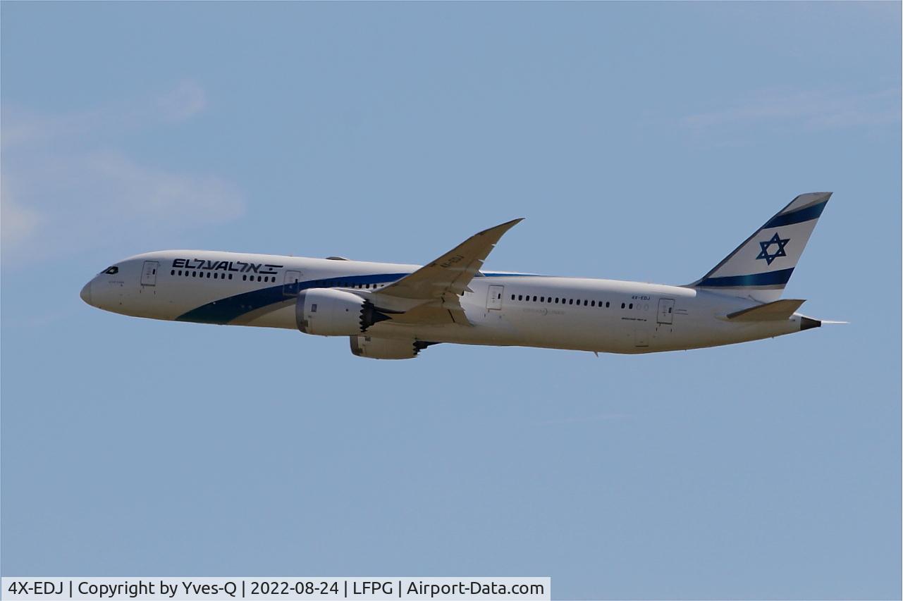 4X-EDJ, 2019 Boeing 787-9 Dreamliner Dreamliner C/N 65086, Boeing 787-9 Dreamliner, Climbing from rwy 08L, Roissy Charles De Gaulle airport (LFPG-CDG)