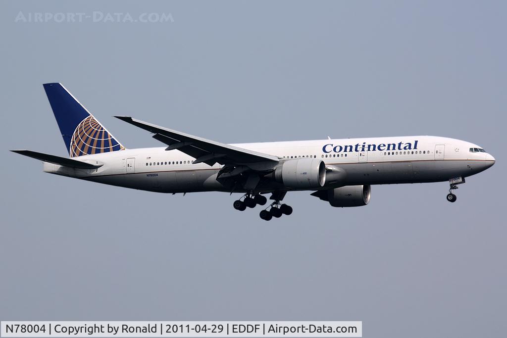 N78004, 1998 Boeing 777-224 C/N 27580, at fra